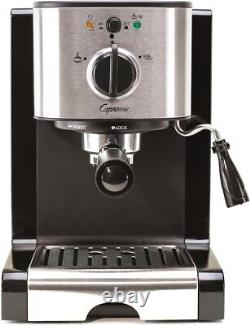 116.04 Pump Espresso and Cappuccino Machine Black Stainless 46 oz Coffee Machine