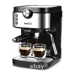 1300W Home Kitchen Coffee Machine 900ML Espresso Machine Cappuccino Latte Black