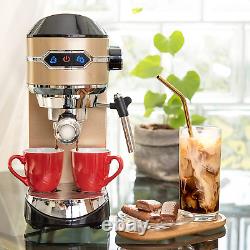 15 Bar Espresso Machine Coffee Cappuccino Latte Maker Milk Frother Steam Wand