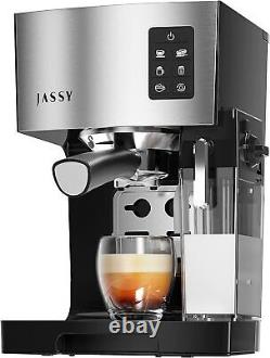 19 Bar Espresso Coffee Machine Cappuccino Maker with Powerful Milk Tank White