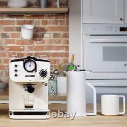 19 Bar Espresso Machine Fast Heating Cappuccino Coffee Maker with Milk 1100 W