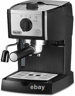 2 DeLonghi EC155 Espresso Machine with Frother Black withStarbucks Coffee Bundle