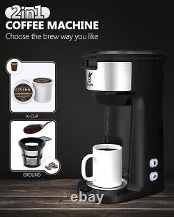 2 in 1 Espresso Coffee Maker Machine Cappuccino Latte Machiato WithFrothing Nozzle