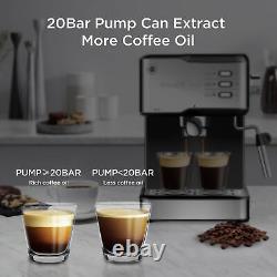 20 Bar 950W Pump Coffee Machine for Espresso&Cappuccino latte Maker Milk Frother