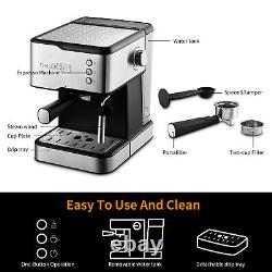 20 Bar Coffee Machine Espresso Maker Detachable Frothing Nozzle For Home Barista