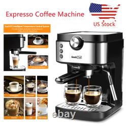 20 Bar Coffee Machine with Foaming Milk Frother Wand Espresso Cappuccino Maker New