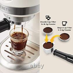 20 Bar Espresso Coffee Machine with Steam Wand for Latte Espresso and