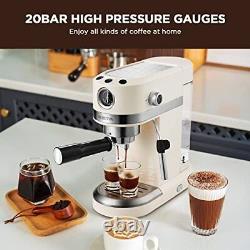 20 Bar Espresso Coffee Machine with Steam Wand for Latte Espresso and