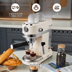 20 Bar Espresso Coffee Machine with Steam Wand for Latte Espresso and Cappuccino