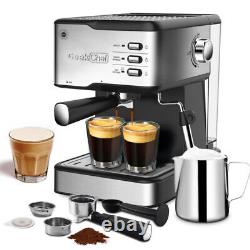 20 Bar Espresso Coffee Maker Machine Cappuccino/Latte withMilk Frother Steam Wand
