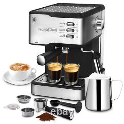20 Bar Espresso Machine Cappuccino/Latte Coffee Maker with Milk Frother Wand US