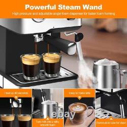 20 Bar Espresso Machine Coffee Cappuccino Latte Maker with Milk Frother Wand