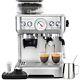 20 Bar Espresso Machine With Grinder With 92 Oz Water Tank Sliver Stainless Steel