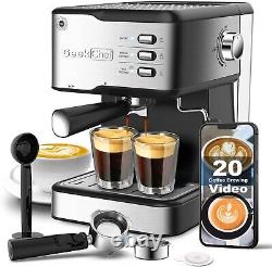 20 Bar Espresso Machine With Milk Frother For Latte, Cappuccino, Macchiato