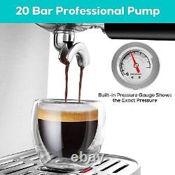 20 Bar Espresso Machine with Automatic Milk Frother Coffee Maker Stainless Steel