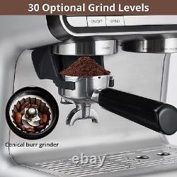 20 Bar Espresso Machine with Milk Frother Grinder Latte Cappuccino Coffee Maker