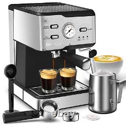 20Bar Espresso Machine Cappuccino Latte Coffee Maker Milk Frothe 1.5L Water Tank