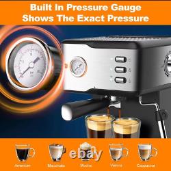 20Bar Espresso Machine Coffee Cappuccino Latte Maker 950w Milk Frother 1.5L Tank