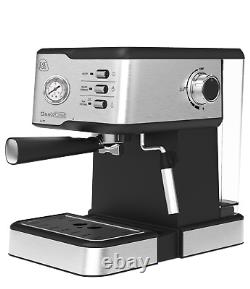 20Bar Espresso Machine Coffee Cappuccino Latte Maker 950w Milk Frother 1.5L Tank