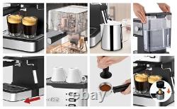 20Bar Espresso Machine Coffee Maker 950W Milk Frother Steam Wand 1.5L Water Tank