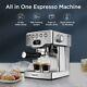 20bar Espresso Machine Electric Coffee Marker Foaming Milk Frother 1.8l Tank