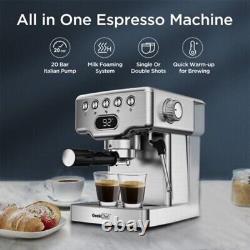 20Bar Espresso Machine Electric Coffee Marker Latte Cappuccino 1.8L Water Tank