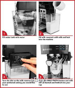 3 in 1 Espresso Coffee Machine Cappuccino Maker 19-Bar Grinder Accessories Set
