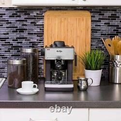 4-Cup Steam Espresso Maker Coffee Machine Expresso Milk Frother Easy Serving NEW