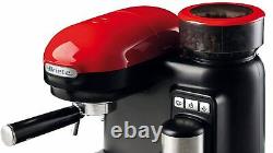 Ariete 1318R Moderna Espresso Machine, Barista Style Coffee Maker Red
