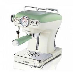 Ariete Vintage 850W 0.9 Liter Kitchen Countertop Espresso Coffee Machine, Green
