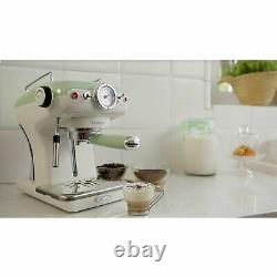 Ariete Vintage 850W 0.9 Liter Kitchen Countertop Espresso Coffee Machine, Green