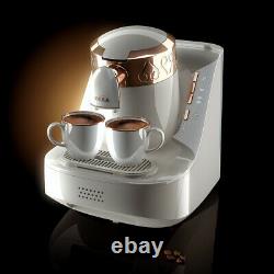 Arzum Okka Automatic Turkish/Greek Coffee Maker, Machine, USA 110/120V UL, White