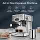 Automatic Espresso Machine Cappuccino Maker Silver Latte Maker Milk Frother Home