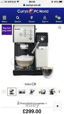 BREVILLE One-Touch VCF107 Coffee Machine Black & Chrome