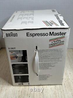 Braun Coffee Espresso Master Machine Maker Turbo+Cappuccino E250T