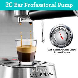 CASABREWS 20 Bar Professional Espresso Machine Coffee Machine 34 oz Water Tank