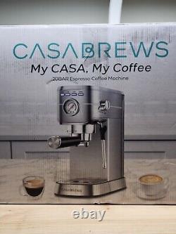 CASABREWS 20 Bar Professional Espresso Machine Coffee Machine Stainless Steel