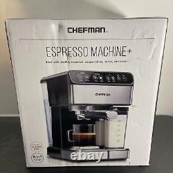 Chefman 6-in-1 Espresso Machine Powerful 15-Bar Pump Brew Single or Double Shot
