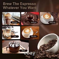 Coffee Machine Cappuccino/Latte 20-Bar WithMilk Frother Wand Espresso Coffee Maker