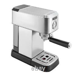 Coffee Maker Machine Cappuccino/Latte 15-Bar WithMilk Frother Wand 1.2L Water Tank