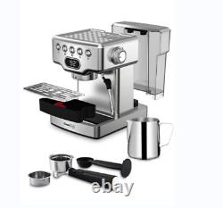 Coffee Maker Machine Cappuccino/Latte 20-Bar WithMilk Frother Wand 1.8L Water Tank
