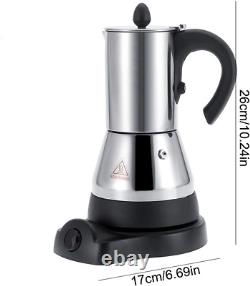 Electric Coffee Maker, Stainless Steel Espresso and Cappuccino Machine Stainless