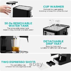 Espresso Cappuccino Machine 20 Bar Coffee Maker Latte Milk Frother Steam Wand