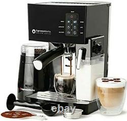 Espresso & Cappuccino Maker Frother and Grinder EspressoWorks 10PC Bundle