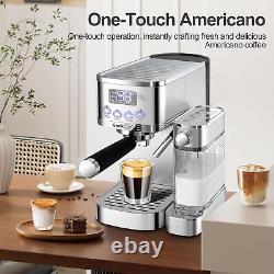 Espresso Cappuccino Maker Machine with filter Auto Milk Frother Stainless Steel US