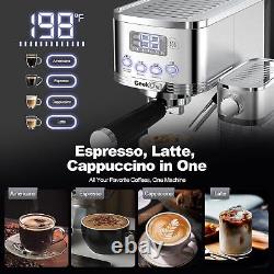 Espresso Cappuccino Maker Machine with filter Auto Milk Frother Stainless Steel US
