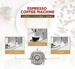 Espresso Coffee Cappuccino Machine 15 Bar Compact Espresso Coffee Maker with Mil