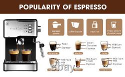 Espresso Coffee Machine Cappuccino Latte Maker 20 Bar Pump Compatible with ESE
