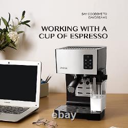 Espresso Coffee Machine Cappuccino Maker with 19 BAR Pump & Powerful Milk Tank f