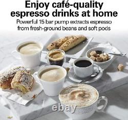 Espresso Coffee Machine Maker with Steamer Latte Cappuccino Barista Electric US